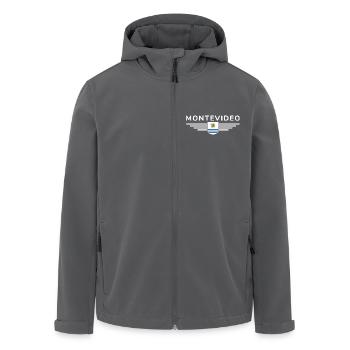 Montevideo Design – Für Fans & Reisende - Recycelte Männer Softshell-Jacke von Stanley/Stella - Anthrazit - Vorne - AI Model Male 185 light (185cm)
