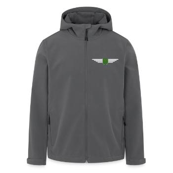 Adygeja Design – Stilvoll für Fans der Region - Recycelte Männer Softshell-Jacke von Stanley/Stella - Anthrazit - Vorne - AI Model Male 185 light (185cm)