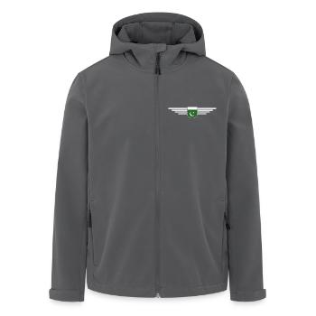Pakistan Design – Stolz auf die Heimat - Recycelte Männer Softshell-Jacke von Stanley/Stella - Anthrazit - Vorne - AI Model Male 185 light (185cm)