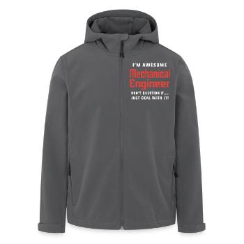 Maschinenbau Ingenieur - Recycelte Männer Softshell-Jacke von Stanley/Stella - Anthrazit - Vorne - AI Model Male 185 light (185cm)