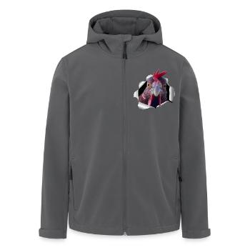 Huhn - zerissenes Papier - Recycelte Männer Softshell-Jacke von Stanley/Stella - Anthrazit - Vorne - AI Model Male 185 light (185cm)