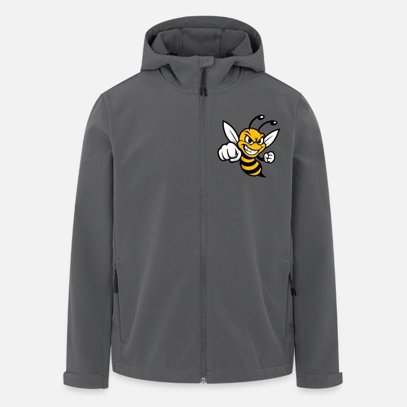 Biene mit Faust - Recycelte Männer Softshell-Jacke von Stanley/Stella - Anthrazit