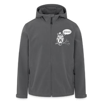 Ornithologen sind die Coolsten lustige Eule - Recycelte Männer Softshell-Jacke von Stanley/Stella - Anthrazit - Vorne - AI Model Male 185 light (185cm)