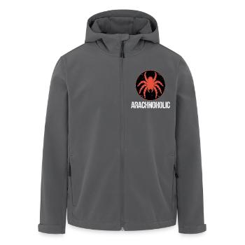 Arachnoholic große haarige Vogelspinne Silhouette - Recycelte Männer Softshell-Jacke von Stanley/Stella - Anthrazit - Vorne - AI Model Male 185 light (185cm)