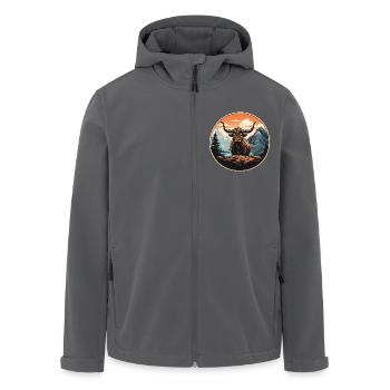 Liebe meine Highlands - Recycelte Männer Softshell-Jacke von Stanley/Stella - Anthrazit - Vorne - AI Model Male 185 light (185cm)