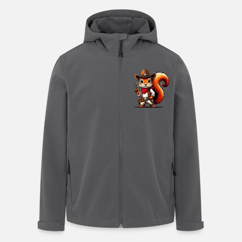Cowboy Eichhoernchen - Recycelte Männer Softshell-Jacke von Stanley/Stella - Anthrazit