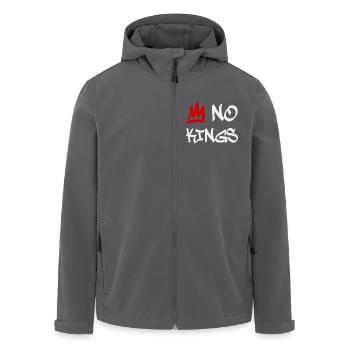 No Kings in America since 1776 - Recycelte Männer Softshell-Jacke von Stanley/Stella - Anthrazit - Vorne - AI Model Male 185 light (185cm)