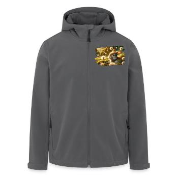Rêve printanier avec lapin parmi les pissenlits - Veste softshell homme en polyester recyclé Stanley/Stella - charbon - Devant - AI Model Male 185 light (185cm)
