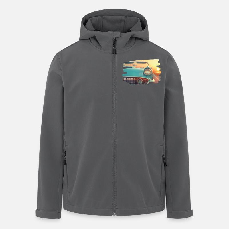 Turquoise classic at sunset - Men’s Recycled Softshell Jacket by Stanley/Stella - anthracite