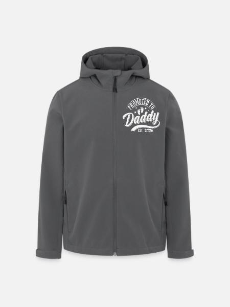 Beförderung zum Papa 2026 - Recycelte Männer Softshell-Jacke von Stanley/Stella - Anthrazit