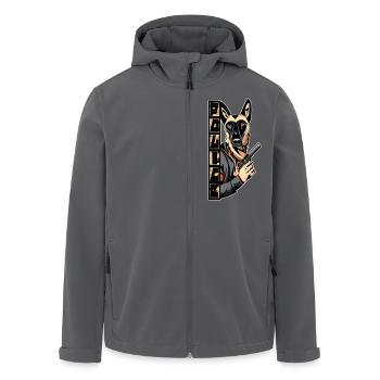 Polizei von Malinois - Recycelte Männer Softshell-Jacke von Stanley/Stella - Anthrazit - Vorne - AI Model Male 185 light (185cm)