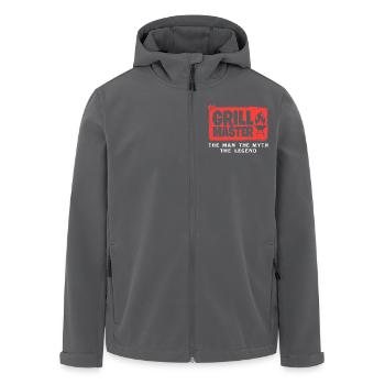 The Grillmaster BBQ Grillen Kultspruch - Recycelte Männer Softshell-Jacke von Stanley/Stella - Anthrazit - Vorne - AI Model Male 185 light (185cm)
