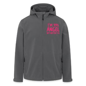 Engel Engelchen Prozent Spruch - Recycelte Männer Softshell-Jacke von Stanley/Stella - Anthrazit - Vorne - AI Model Male 185 light (185cm)