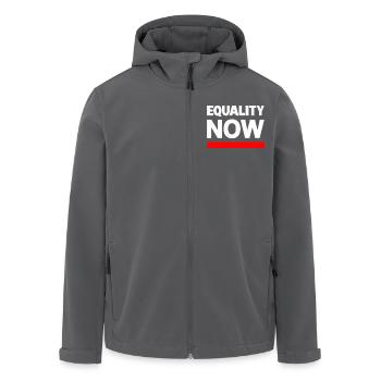 EQUALITY NOW Statement Spruch - Recycelte Männer Softshell-Jacke von Stanley/Stella - Anthrazit - Vorne - AI Model Male 185 light (185cm)