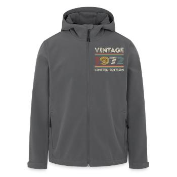 1972 Geburtstag 1972 Retro 1972 Geschenk 1972 - Recycelte Männer Softshell-Jacke von Stanley/Stella - Anthrazit - Vorne - AI Model Male 185 light (185cm)