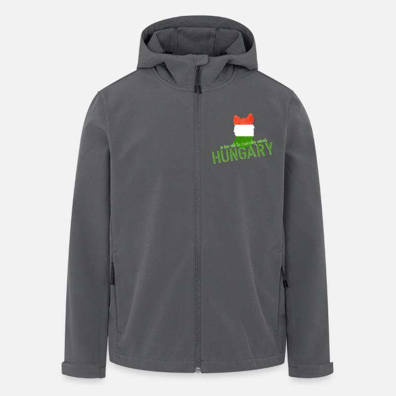 Ungarn Schakal Fuchs - Recycelte Männer Softshell-Jacke von Stanley/Stella - Anthrazit