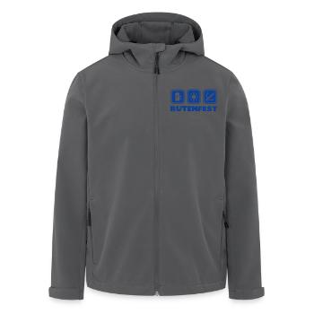 Rutenfest Ravensburg Bier Sonne Armbrust - Recycelte Männer Softshell-Jacke von Stanley/Stella - Anthrazit - Vorne - AI Model Male 185 light (185cm)
