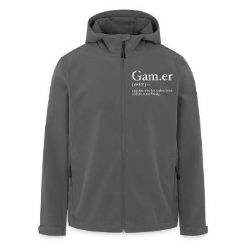 Gamer-Definition für Videospiel-Fans - Recycelte Männer Softshell-Jacke von Stanley/Stella - Anthrazit - Vorne - AI Model Male 185 light (185cm)