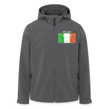 IRLAND WILDLIFE Fahne Irland - Recycelte Männer Softshell-Jacke von Stanley/Stella - Anthrazit - Vorne - AI Model Male 185 light (185cm)