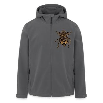 orangener Blumenkäfer - Recycelte Männer Softshell-Jacke von Stanley/Stella - Anthrazit - Vorne - AI Model Male 185 light (185cm)
