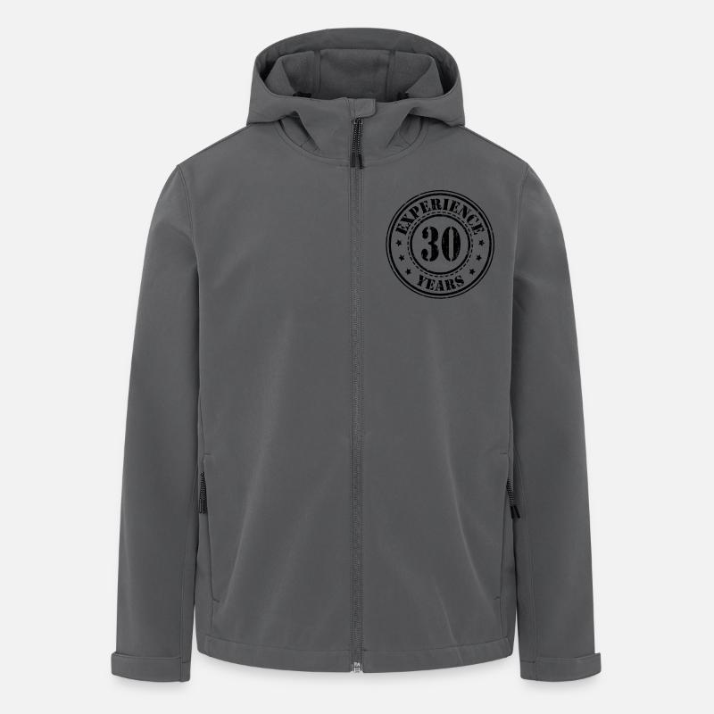 30 ans d'expérience - Veste softshell homme en polyester recyclé Stanley/Stella - charbon