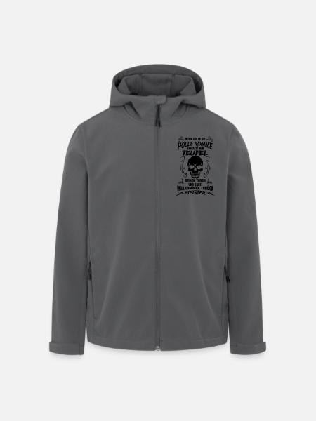Wenn ich in die Hölle komme - Recycelte Männer Softshell-Jacke von Stanley/Stella - Anthrazit