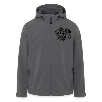 65. Geburtstag Widerstand ist zwecklos - Recycelte Männer Softshell-Jacke von Stanley/Stella - Anthrazit - Vorne - AI Model Male 185 light (185cm)