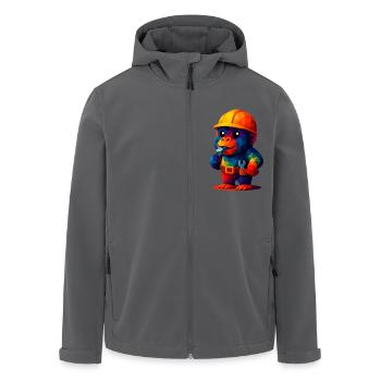 WPAP Polygon Kawaii Tiere Baby Gorilla Handwerker - Recycelte Männer Softshell-Jacke von Stanley/Stella - Anthrazit - Vorne - AI Model Male 185 light (185cm)
