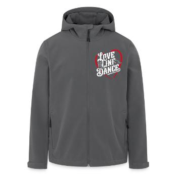 Love Line Dance ich liebe Line Dancing - Recycelte Männer Softshell-Jacke von Stanley/Stella - Anthrazit - Vorne - AI Model Male 185 light (185cm)