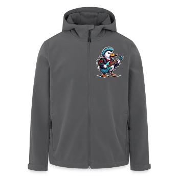 Ente Rock and Roll Gitarrist - Recycelte Männer Softshell-Jacke von Stanley/Stella - Anthrazit - Vorne - AI Model Male 185 light (185cm)
