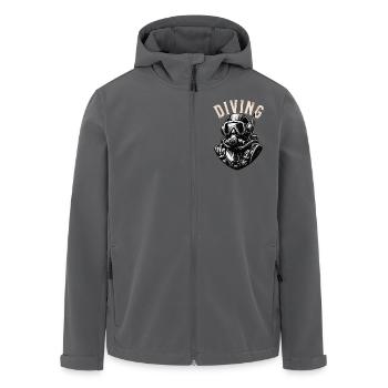 Diving - Recycelte Männer Softshell-Jacke von Stanley/Stella - Anthrazit - Vorne - AI Model Male 185 light (185cm)