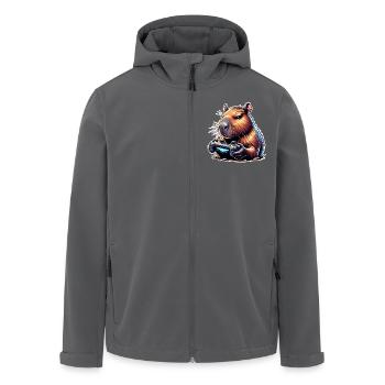 Capybara Gaming - Recycelte Männer Softshell-Jacke von Stanley/Stella - Anthrazit - Vorne - AI Model Male 185 light (185cm)