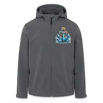 Anker - Recycelte Männer Softshell-Jacke von Stanley/Stella - Anthrazit - Vorne - AI Model Male 185 light (185cm)