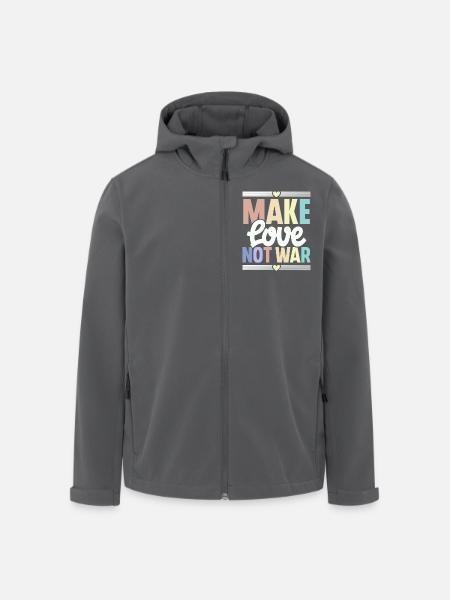 Make Love Not War - Recycelte Männer Softshell-Jacke von Stanley/Stella - Anthrazit