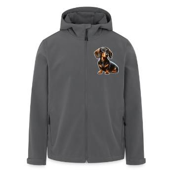 Dackel - Recycelte Männer Softshell-Jacke von Stanley/Stella - Anthrazit - Vorne - AI Model Male 185 light (185cm)