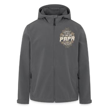 Zahnarzt Papa - Recycelte Männer Softshell-Jacke von Stanley/Stella - Anthrazit - Vorne - AI Model Male 185 light (185cm)
