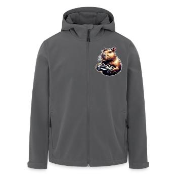 Capybara Gaming - Recycelte Männer Softshell-Jacke von Stanley/Stella - Anthrazit - Vorne - AI Model Male 185 light (185cm)