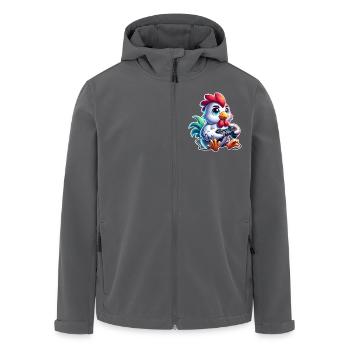 Huhn Gaming - Recycelte Männer Softshell-Jacke von Stanley/Stella - Anthrazit - Vorne - AI Model Male 185 light (185cm)