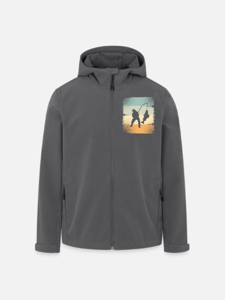 Angeln - Recycelte Männer Softshell-Jacke von Stanley/Stella - Anthrazit