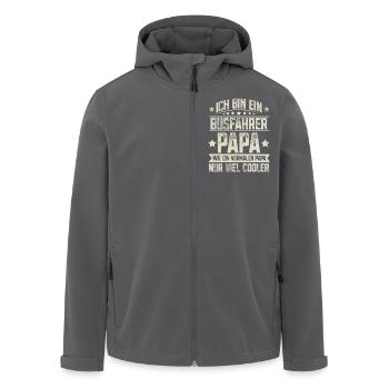 Busfahrer Papa - Recycelte Männer Softshell-Jacke von Stanley/Stella - Anthrazit - Vorne - AI Model Male 185 light (185cm)