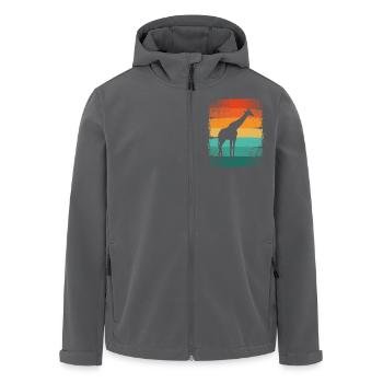 Giraffe - Recycelte Männer Softshell-Jacke von Stanley/Stella - Anthrazit - Vorne - AI Model Male 185 light (185cm)