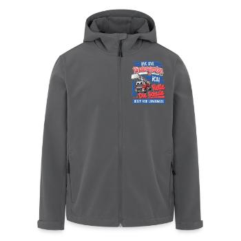 Einschulung Schulkind Feuerwehr - Recycelte Männer Softshell-Jacke von Stanley/Stella - Anthrazit - Vorne - AI Model Male 185 light (185cm)