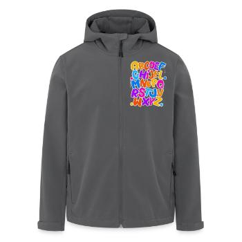 Abc Einschulung Schulkind - Recycelte Männer Softshell-Jacke von Stanley/Stella - Anthrazit - Vorne - AI Model Male 185 light (185cm)