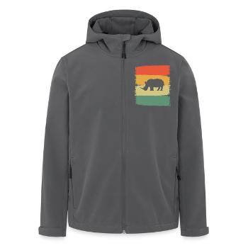 Nashorn - Recycelte Männer Softshell-Jacke von Stanley/Stella - Anthrazit - Vorne - AI Model Male 185 light (185cm)