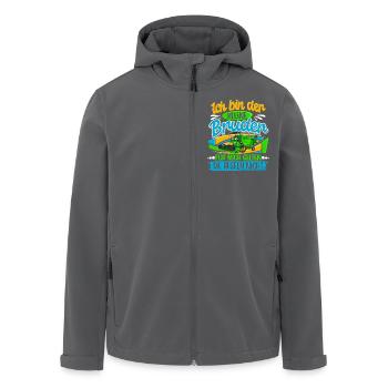 Kleiner Bruder - Recycelte Männer Softshell-Jacke von Stanley/Stella - Anthrazit - Vorne - AI Model Male 185 light (185cm)