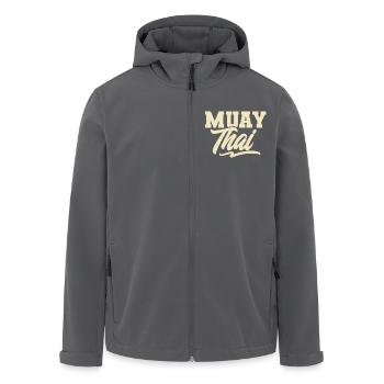 Muay Thai - Recycelte Männer Softshell-Jacke von Stanley/Stella - Anthrazit - Vorne - AI Model Male 185 light (185cm)