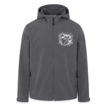Schlagzeug Schlagzeuger Destroy Silence Rockband. - Recycelte Männer Softshell-Jacke von Stanley/Stella - Anthrazit - Vorne - AI Model Male 185 light (185cm)