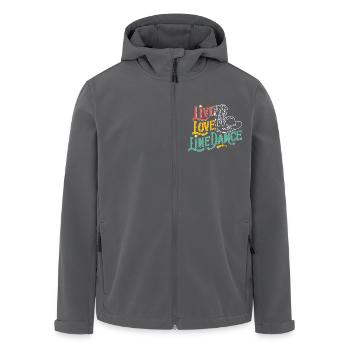 Leben Liebe Line Dance Tanzen Tanzsport - Recycelte Männer Softshell-Jacke von Stanley/Stella - Anthrazit - Vorne - AI Model Male 185 light (185cm)