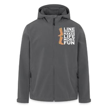 Linedance - Recycelte Männer Softshell-Jacke von Stanley/Stella - Anthrazit - Vorne - AI Model Male 185 light (185cm)