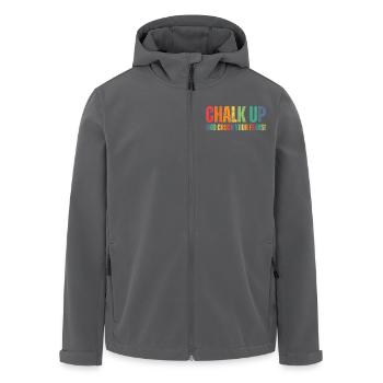 Bouldern Chalk Up Boulderer - Recycelte Männer Softshell-Jacke von Stanley/Stella - Anthrazit - Vorne - AI Model Male 185 light (185cm)